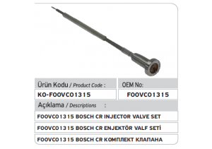 F00VC01315 Common Rail Valve Set